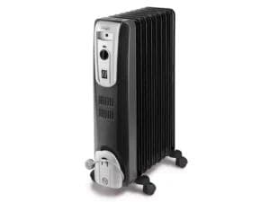 Delonghi 9 Fin Oil Filled Heater Black