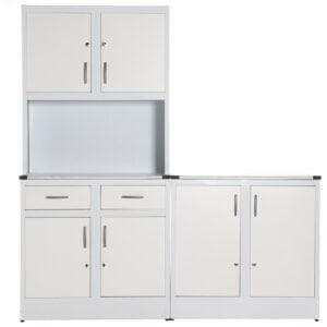 Kitchen Dresser Standard 2 Piece White Wooden